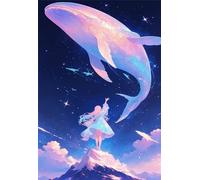 Jigsaw Puzzles for Adults 2000 Pieces Impossible Hard Difficult Challenging Puzzles for Adults 2000 Pieces Puzzle Dream Whale Girl