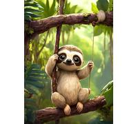 Jigsaw Puzzles for Adults 2000 Pieces,Jungle Swing Sloth puzzles for adults,Classic Educational Games DIY Handwork Puzzle for Home Decor Gift