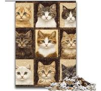 Jigsaw Puzzles for Adults 2000 Pieces Kitten Collage Educational Stress Relief Toy Gifts for Friends And Family 70x100cm