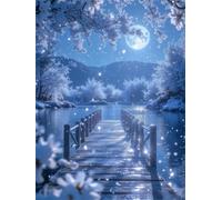 Jigsaw Puzzles for Adults 2000 pieces,Moonlight Lake Bridge puzzles for adults,Classic Educational Games DIY Handwork Puzzle for Home Decor Gift