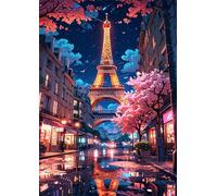 Jigsaw Puzzles for Adults 2000 pieces,Paris Streets Night puzzles for adults,Classic Educational Games DIY Handwork Puzzle for Home Decor Gift