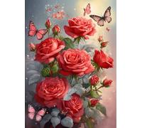 Jigsaw Puzzles for Adults 2000 Pieces,Plant Roses Butterfly puzzles for adults,Classic Educational Games DIY Handwork Puzzle for Home Decor Gift
