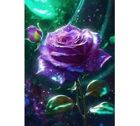 Jigsaw Puzzles for Adults 2000 Pieces,Purple Roses puzzles for adults,Classic Educational Games DIY Handwork Puzzle for Home Decor Gift