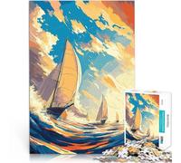 Jigsaw Puzzles for Adults 2000 Pieces Sailing at Sunset Pädagogisches Familienspiel Heimdekoration Spielzeug70x100cm