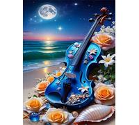 Jigsaw Puzzles for Adults 2000 Pieces,Seaside Roses Violin puzzles for adults,Classic Educational Games DIY Handwork Puzzle for Home Decor Gift
