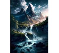 Jigsaw Puzzles for Adults 2000 pieces,Snowy Mountains Rivers puzzles for adults,Classic Educational Games DIY Handwork Puzzle for Home Decor Gift