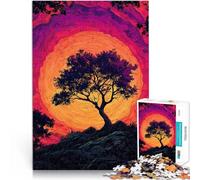 Jigsaw Puzzles for Adults 2000 Pieces Sunset Tree Life Magic Zen Für Familienspaß Einzigartige Wohndekoration und Geschenke70x100cm