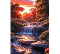 Jigsaw Puzzles for Adults 2000 Pieces,Sunset Woods Rivers puzzles for adults,Classic Educational Games DIY Handwork Puzzle for Home Decor Gift