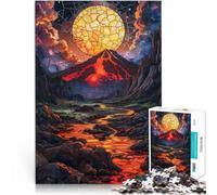 Jigsaw Puzzles for Adults 2000 Pieces Volcano Stained Glass Hands-on-Spiel Angebot als Geschenk für die ganze Familie70x100cm
