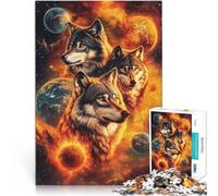 Jigsaw Puzzles for Adults 2000 Pieces “Wolf on the planet” Made of cardboard，for and from 14 years and over Play Toys because it is ideal as a gift for the whole family。size：70x100cm
