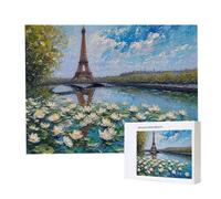 Jigsaw Puzzles for Adults 2000, Puzzle for Adults, Challenging Puzzle Educational Games, Puzzles Game for The Whole for Women, Gifts for Men, Home Decoration, Theme:（Eiffel Tower Water Lilies) z-1