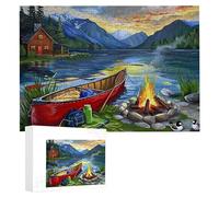 Jigsaw Puzzles for Adults 2000, Puzzles for Adults, Challenging Puzzle 100 x 70 cm, Puzzle Game for The Whole for Women, Gifts for Men, Educational Games Home Decoration, Theme: Lake Boat A-283