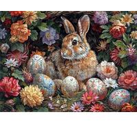 Jigsaw Puzzles for Adults 2000 Rabbit Fresh Flowers Puzzle High Definition Wooden Puzzle with Gifts Box Relaxing Home Activity Wall Decor Large Educational Puzzles Challenging Games for Adults s7h-789