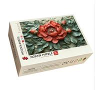 Jigsaw Puzzles for Adults 2000, Retro Jigsaw Puzzles, Gift for Women -14108 | Wooden, HD Printing, Perfect Fit, Colourful Box, Letter on the Back, With Full Accessories, Size: 100x71cm, Peony Pattern