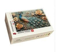 Jigsaw Puzzles for Adults 2000, Retro Jigsaw Puzzles, Gift for Women -15074 | Wooden, HD Printing, Perfect Fit, Colourful Box, Letter on the Back, With Full Accessories, Size: 100x71cm, Peacock Pattern