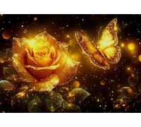 Jigsaw Puzzles for Adults 2000 Rose Impossible Jigsaw for Adults Educational Games Butterfly Puzzle 2000 Pieces Suitable Beginners and Girl Aged 14 up Also Women and Men Beautiful Gifts 100x70cm C-936