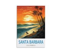 Jigsaw Puzzles for Adults 2000 Santa Barbara California Surf 2000 Piece Puzzle Challenging Game for The Whole for Women,Gifts for Men 70x100cm