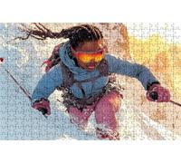 Jigsaw Puzzles for Adults 2000 Ski 2000 Piece Jigsaw Puzzles for Adults, Challenging Puzzle Educational Game for The Whole for Women Gifts for Men Wall Art Room Decor Winter 40 x 28 Inch RXPT-782