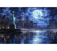 Jigsaw Puzzles for Adults 2000 Statue Of Liberty 2000 Piece Jigsaw Puzzles for Adults Challenging Puzzle Educational Game for The Whole for Women Gifts for Men Room Decor Moon 40 x 28 Inches RXPT-6606