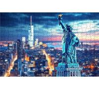 Jigsaw Puzzles for Adults 2000 Statue Of Liberty 2000 Piece Jigsaw Puzzles for Adults, Challenging Puzzle Educational Game for The Whole for Women Festival Gifts Architecture 40x28 In RXPT-5666
