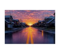 Jigsaw Puzzles for Adults 2000, Sunset Jigsaws 2000 Pieces for Adults, Impossible Wooden Highway Jigsaw Puzzle for The Whole, Classic Challenging Puzzle Game for Decompression, Gifts for Women -1977