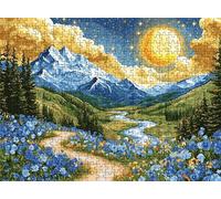 Jigsaw Puzzles for Adults 2000 Sunset Mountain Range Puzzle High Definition Wooden Puzzle with Gifts Box Relaxing Home Activity Wall Decor Large Educational Puzzles Challenging Games for Adults s7h-8