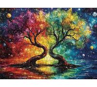 Jigsaw Puzzles for Adults 2000 Tree Of Life Color Puzzle High Definition Wooden Puzzle with Gifts Box Relaxing Home Activity Wall Decor Large Educational Puzzles Challenging Games for Adults s7h-488