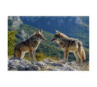 Jigsaw Puzzles for Adults 2000 Wolf Jigsaws 2000 Pieces for Adults Wooden Mountain Puzzle Games, Classic Educational Challenging Game for The Whole Families Decompression, Decor Gifts 99x70cm K-89