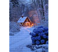 Jigsaw Puzzles for Adults 2000, Wooden House Snow 2000 Piece Jigsaw Puzzles for Adults, Challenging Puzzle Games, Classic Jigsaws, Impossible de Assemble Handmade, Fun Family Activities BXHZW0-722
