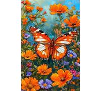 Jigsaw Puzzles for Adults 2000 Yellow Flower Butterfly Puzzle Impossible Hard Difficult Challenging Puzzle for Adults 2000 Piece Puzzle Games 39.4 x 27.6 inch
