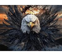 Jigsaw Puzzles for Adults 2000P, Large High Definition Puzzle Wooden, Relaxing Mind Game for Stress Relief, Creative Hobby, Room Wall Decor, Gifts for Men Women 39.2 x 27.8 inches Abstract Eagle f0-81
