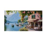 Jigsaw Puzzles for Adults 2444 Piece, Puzzle Educational Games, Challenging Puzzle Game for The Whole for Women, Gifts for Men, DIY Craft Puzzles for Home Decoration Gifts, Theme: Coastal Cafe h-281