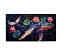 Jigsaw Puzzles for Adults 2444 Piece, Puzzle Educational Games, Challenging Puzzle Game for The Whole for Women, Gifts for Men, DIY Craft Puzzles for Home Decoration Gifts, Theme: Whale Flower h-568