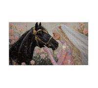 Jigsaw Puzzles for Adults 2444 Piece, Puzzle Educational Games, Challenging Puzzle Game for The Whole for Women, Gifts for Men, DIY Craft Puzzles for Home Decor Gifts, Theme: Black Horse Princess h346