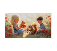 Jigsaw Puzzles for Adults 2444 Piece, Puzzle Educational Games, Challenging Puzzle Game for The Whole for Women, Gifts for Men, DIY Craft Puzzles for Home Decoration Gifts, Theme: Child Squirrel h-278