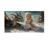 Jigsaw Puzzles for Adults 2444 Piece, Puzzle Educational Games, Challenging Puzzle Game for The Whole for Women, Gifts for Men, DIY Craft Puzzles for Home Decoration Gifts, Theme: Girl Dinosaur h-765