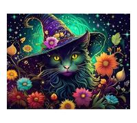 Jigsaw Puzzles for Adults 30 piece,25x20 cm puzzle for adults Educational Game Challenge Toy 30 Pieces puzzles for Adult Home Decoration Puzzle (Magic Cat Flower)
