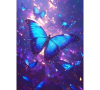 Jigsaw Puzzles for Adults 30 Pieces Butterfly Purple Fragments, 25x20cm 30 pieces puzzles for adults, Educational Game Challenge Toy, Impossible Puzzle for Family Activity