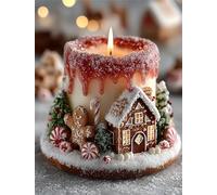 Jigsaw Puzzles for Adults 30 Pieces Christmas Candle, 25x20cm 30 pieces puzzles for adults, Educational Game Challenge Toy, Impossible Puzzle for Family Activity