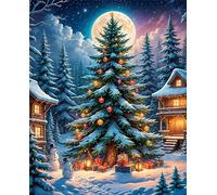 Jigsaw Puzzles for Adults 30 Pieces,Countryside Christmas Tree jigsaw puzzle 25x20 cm Challenging DIY Puzzle for Home Decoration,Family puzzles Perfect for Game