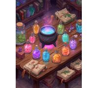 Jigsaw Puzzles for Adults 30 Pieces Magical Potions, 25x20cm 30 pieces puzzles for adults, Educational Game Challenge Toy, Impossible Puzzle for Family Activity