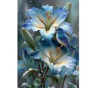 Jigsaw Puzzles For Adults 30 Pieces Snow Blue Lily, Challenging jigsaw puzzles 30 pieces 10x8inch, Educational Game, Fun Activity for Home, for puzzle Lovers