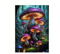 Jigsaw Puzzles For Adults 30 Pieces Woods Purple Mushroom puzzles 30 pieces for adults Teenagers Challenge Toy Educational Games Home Decoration Puzzle Gifts 25x20 cm/30pcs