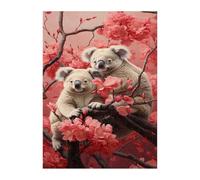 Jigsaw Puzzles for Adults 30 Pink Flower Koala, Challenge Educational Game, Impossible High Difficult Jigsaw Puzzles for Adults, Puzzle 30 Pieces