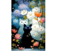 Jigsaw Puzzles for Adults 30, Puzzles for Adults Animal Cat Flower, Challenging Difficult Logic Puzzle, Puzzle 30 Pieces for Adult 9.8 x 7.9 inch
