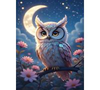 Jigsaw Puzzles for Adults 30, Puzzles for Adults Moon Owl Flower, Challenging Difficult Logic Puzzle, Puzzle 30 Pieces for Adult 9.8 x 7.9 inch