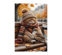Jigsaw Puzzles for Adults 300 Animal Cat Birds, Challenge Educational Game, Impossible High Difficult Jigsaw Puzzles for Adults, Puzzle 300 Pieces