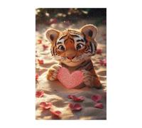 Jigsaw Puzzles for Adults 300 Beach Animal Tiger, Challenge Educational Game, Impossible High Difficult Jigsaw Puzzles for Adults, Puzzle 300 Pieces
