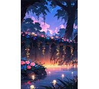 Jigsaw Puzzles for Adults 300 Flower River Tree Puzzle Impossible Hard Difficult Challenging Puzzle for Adults 300 Piece Puzzle Games 15.6 x 11 inch