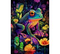 Jigsaw Puzzles for Adults 300 Frog Flowers Puzzle Impossible Hard Difficult Challenging Puzzle for Adults 300 Piece Puzzle Games 15.6 x 11 inch